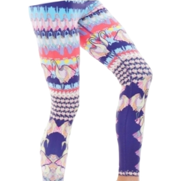Spiritual Gangster Swan Eco Jersey High Waisted Graphic Leggings in XS/S - Picture 1 of 9